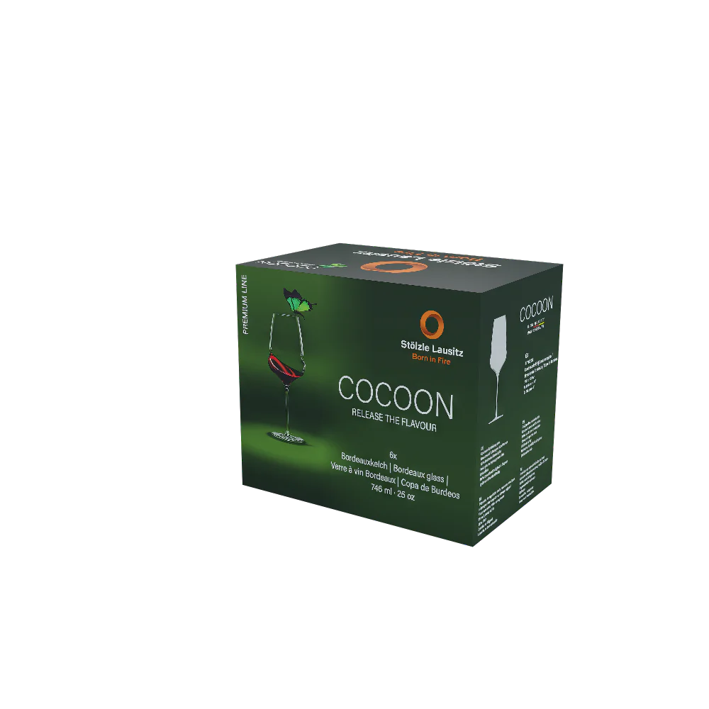 Copas Cocoon Burgundy Cristal Stolzle x6 Unidades