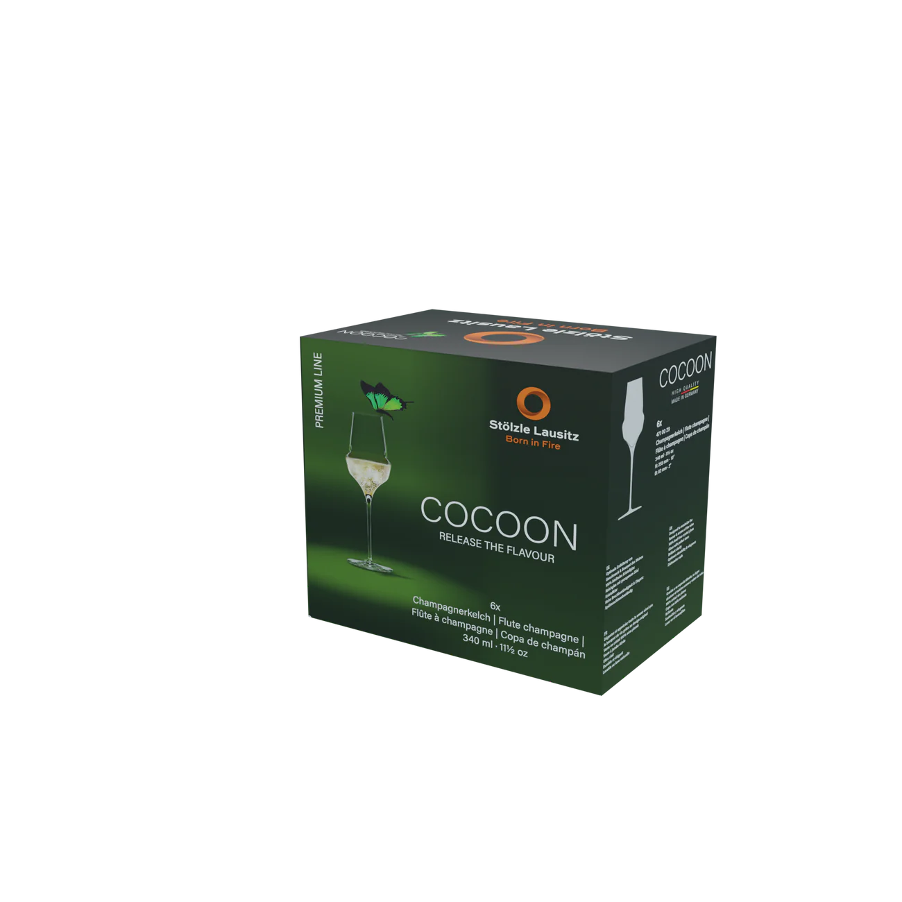 Copas Cocoon Flute Champagne Cristal Stolzle x6 Unidades